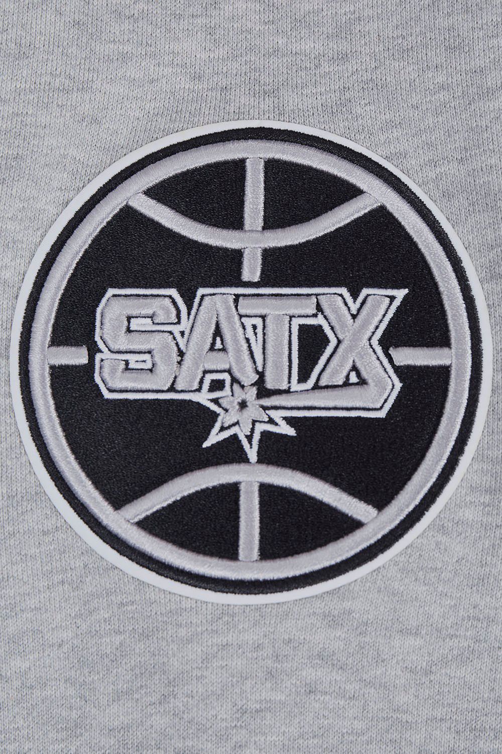 Pro Standard Men's San Antonio Spurs Grey Script Tail Fleece Pullover Hoodie product image