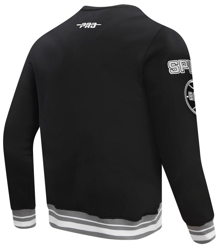 Pro Standard Men's San Antonio Spurs Black Mash Up Rib Fleece Crewneck Sweatshirt product image