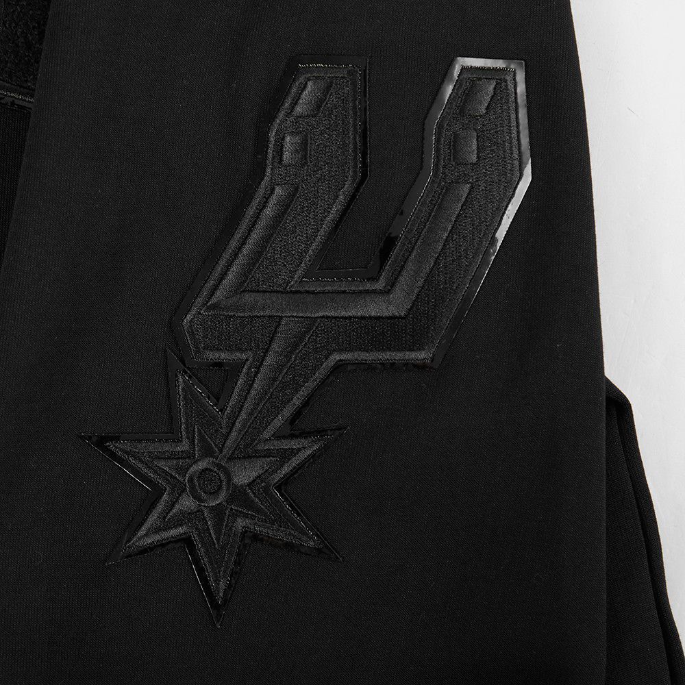 Pro Standard Men's San Antonio Spurs Black Triple Black Hoodie product image