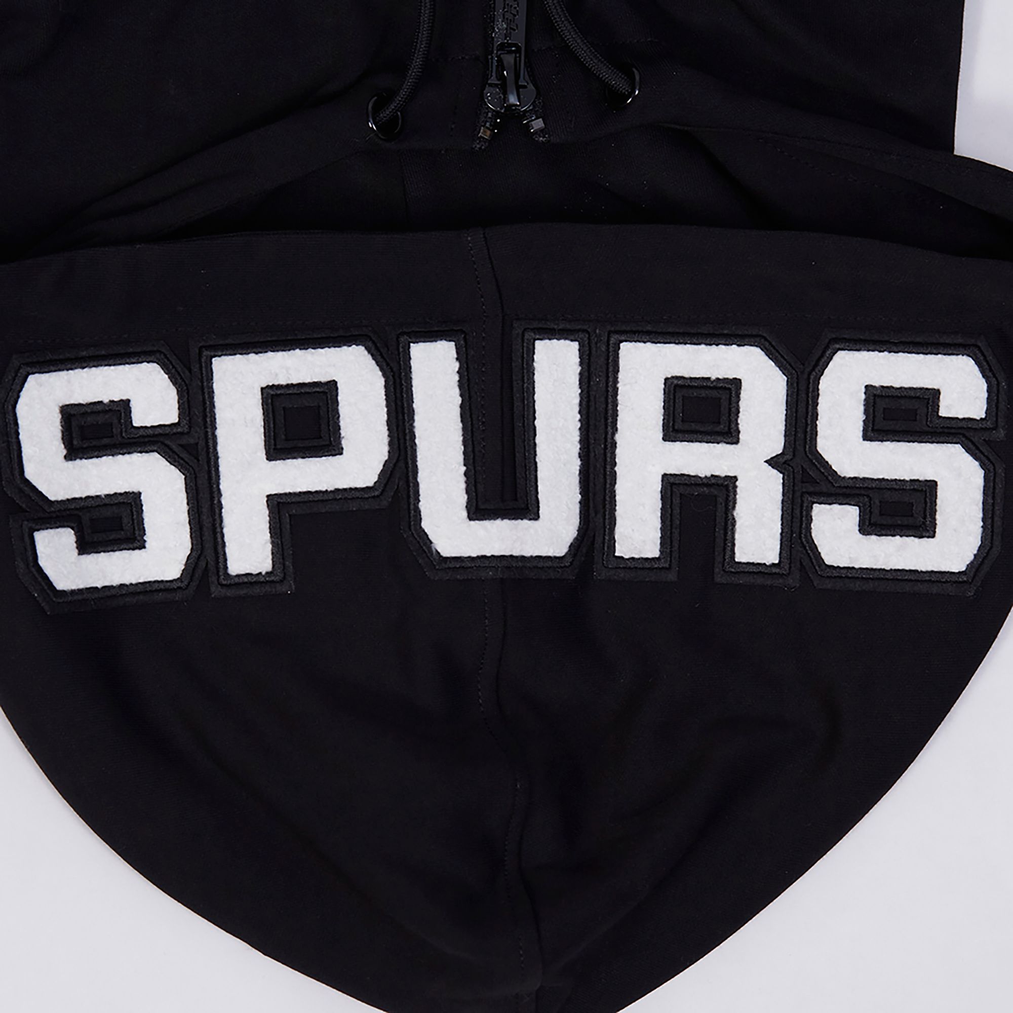 Pro Standard Men's San Antonio Spurs Black Classic Chenille Full Zip Hoodie product image