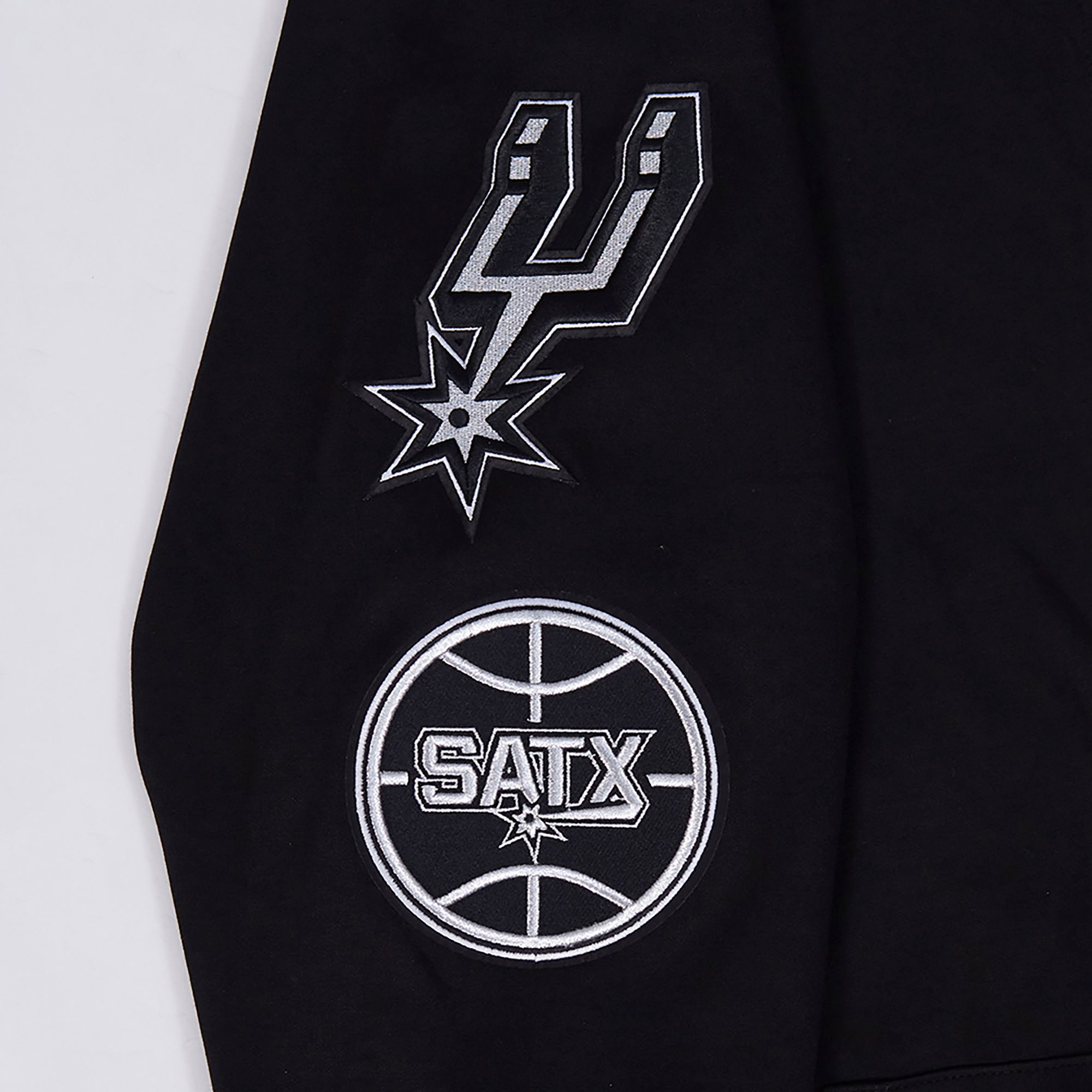 Pro Standard Men's San Antonio Spurs Black Classic Chenille Full Zip Hoodie product image