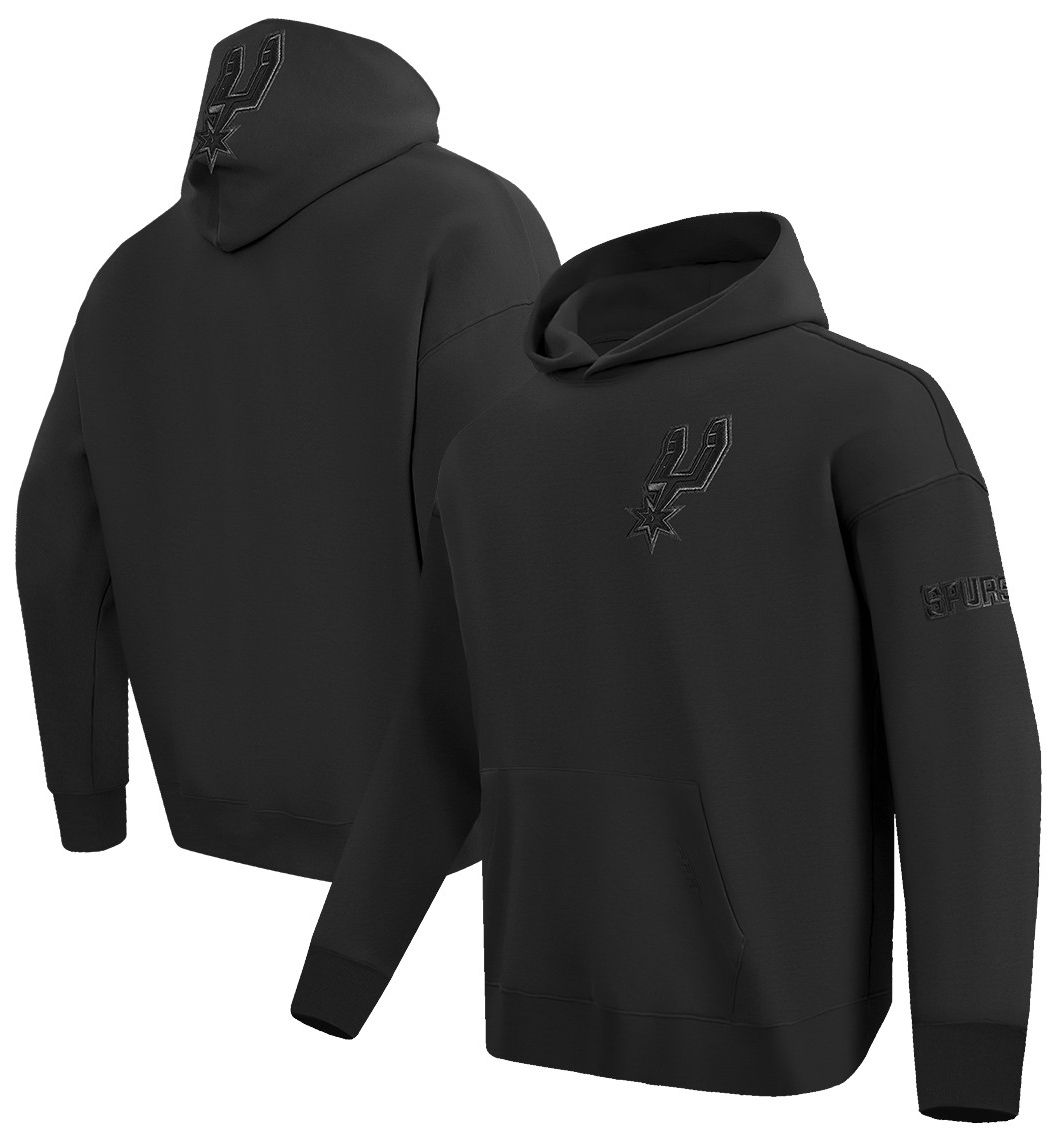 Pro Standard Men's San Antonio Spurs Black Neutral Drop Shoulder Fleece Hoodie product image