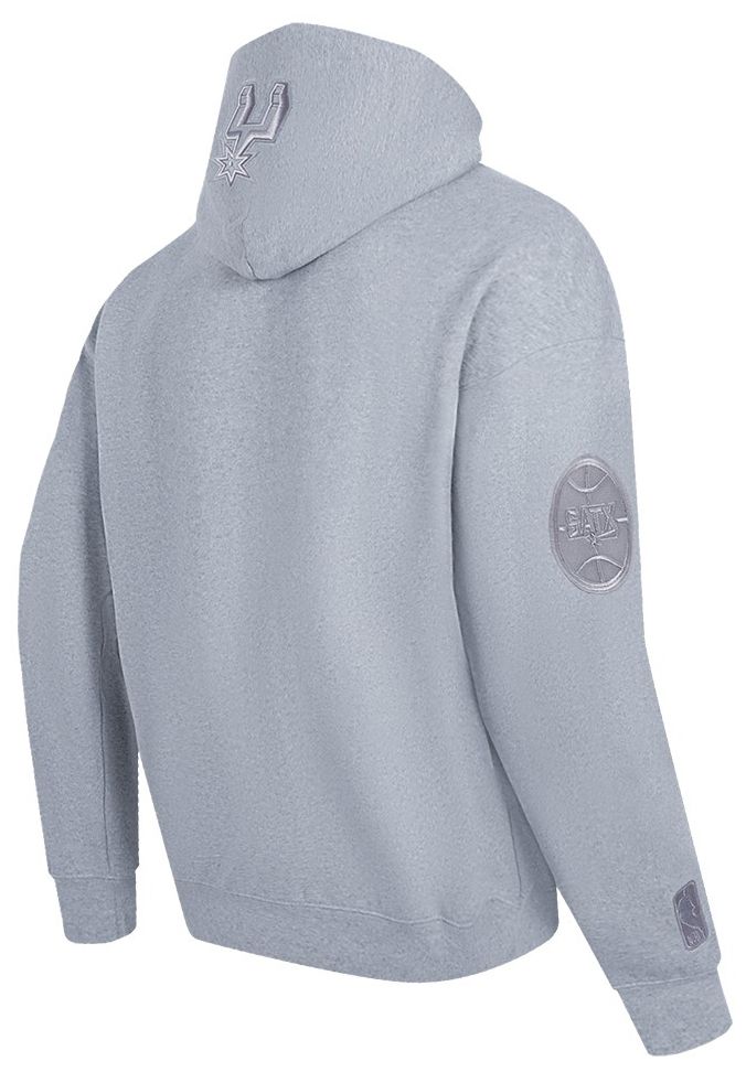 Pro Standard Men's San Antonio Spurs Grey Neutral Drop Shoulder Fleece Hoodie product image