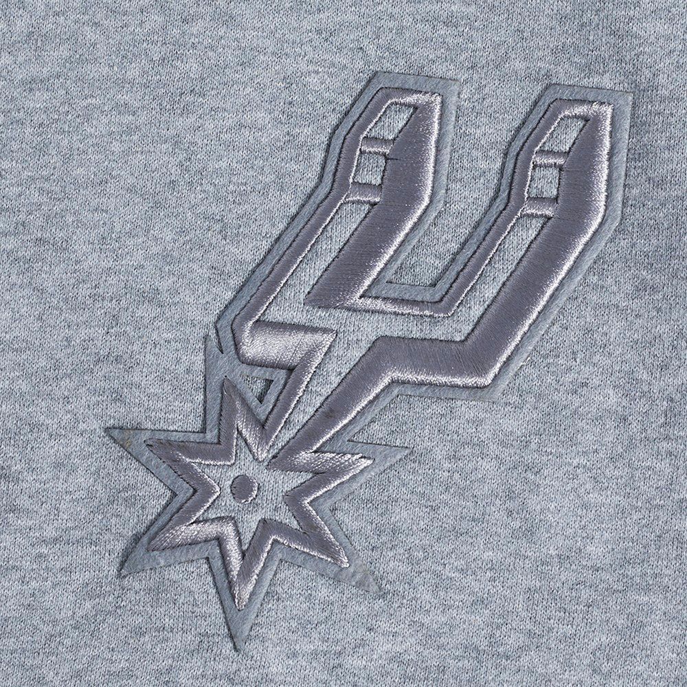 Pro Standard Men's San Antonio Spurs Grey Neutral Drop Shoulder Fleece Hoodie product image