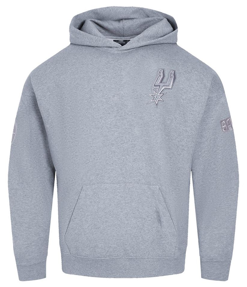 Pro Standard Men's San Antonio Spurs Grey Neutral Drop Shoulder Fleece Hoodie product image