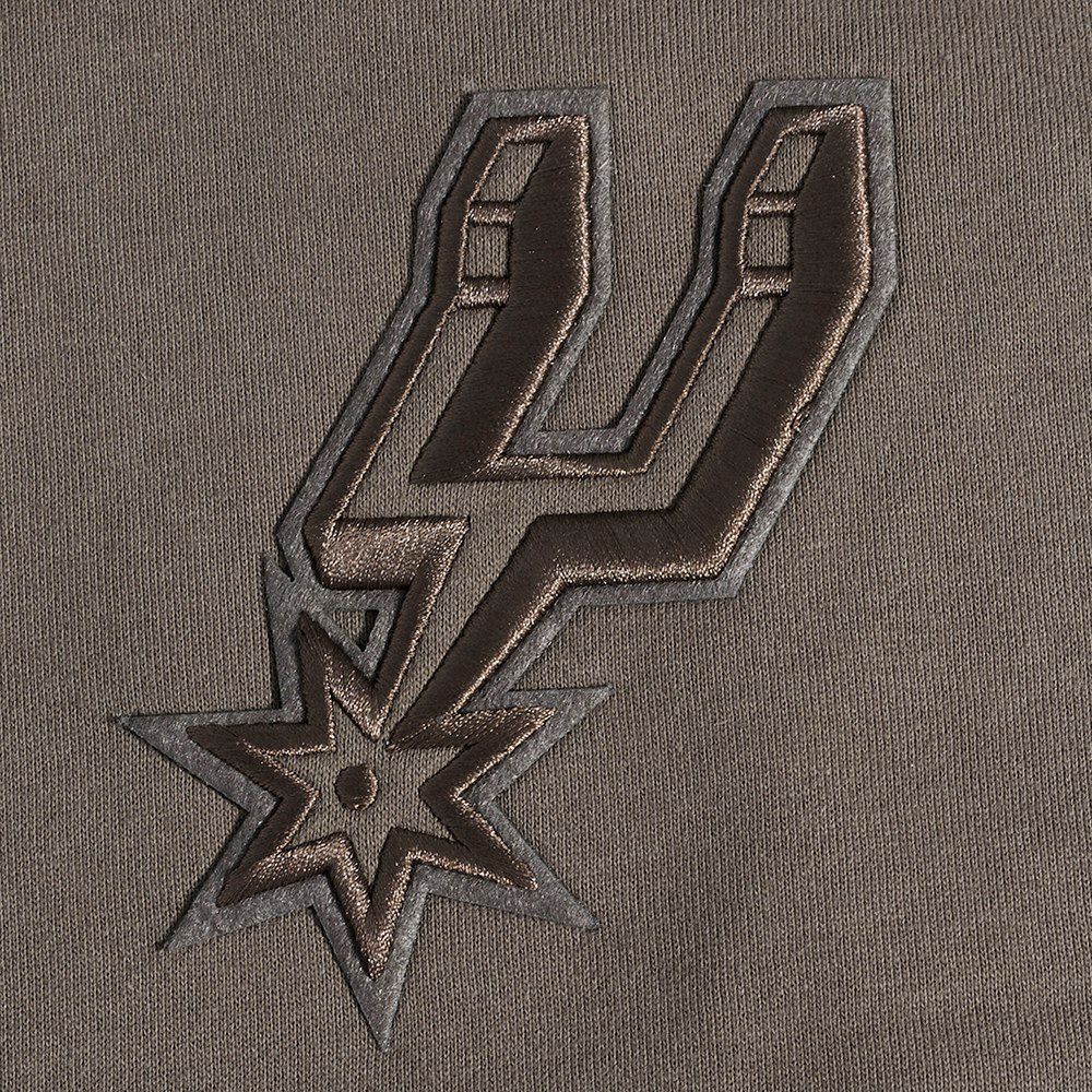 Pro Standard Men's San Antonio Spurs Taupe Neutral Drop Shoulder Fleece Hoodie product image
