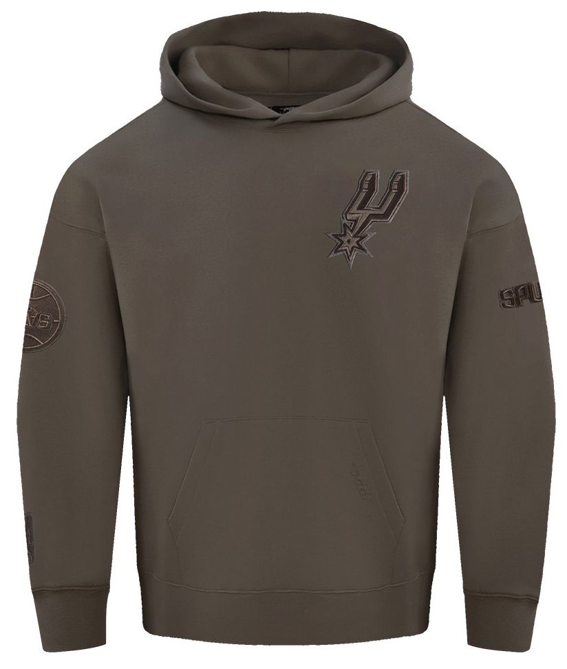 Pro Standard Men's San Antonio Spurs Taupe Neutral Drop Shoulder Fleece Hoodie product image