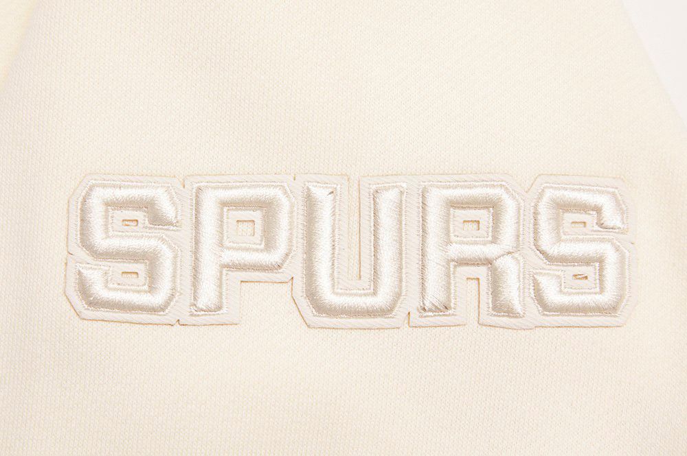 Pro Standard Men's San Antonio Spurs Off White Neutral Drop Shoulder Fleece Hoodie product image