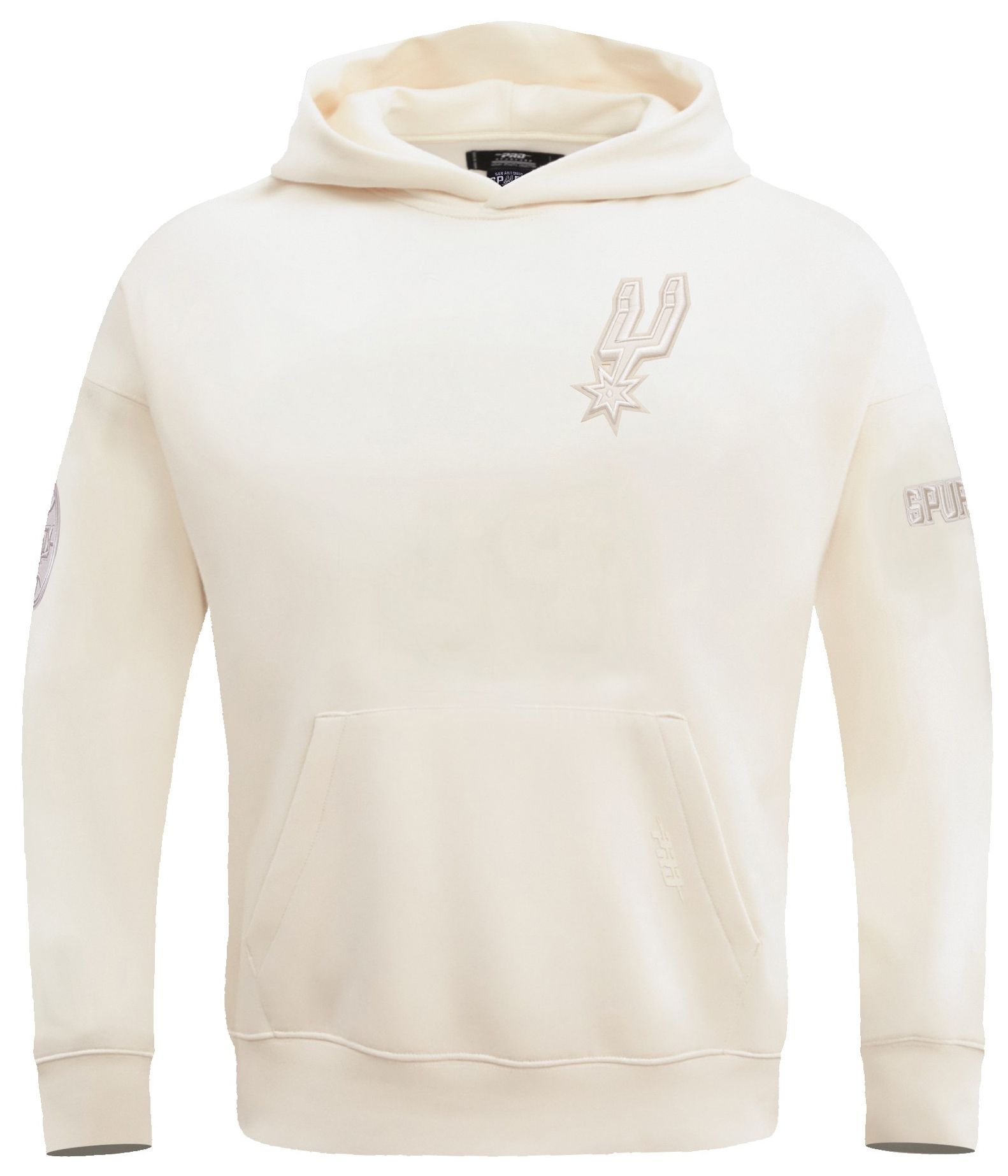 Pro Standard Men's San Antonio Spurs Off White Neutral Drop Shoulder Fleece Hoodie product image