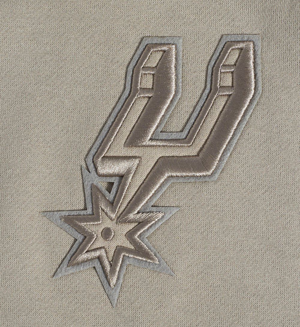 Pro Standard Men's San Antonio Spurs Taupe Neutral Drop Shoulder Fleece Hoodie product image
