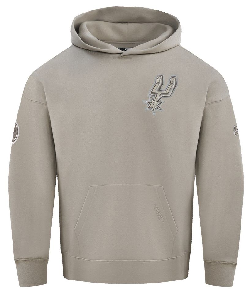 Pro Standard Men's San Antonio Spurs Taupe Neutral Drop Shoulder Fleece Hoodie product image
