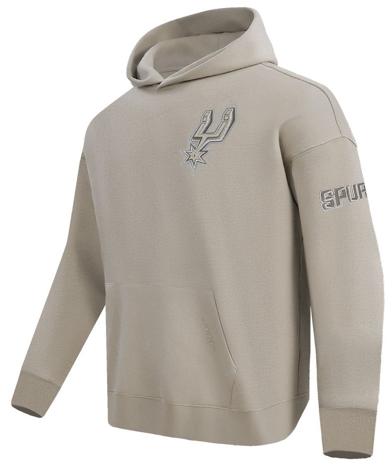 Pro Standard Men's San Antonio Spurs Taupe Neutral Drop Shoulder Fleece Hoodie product image