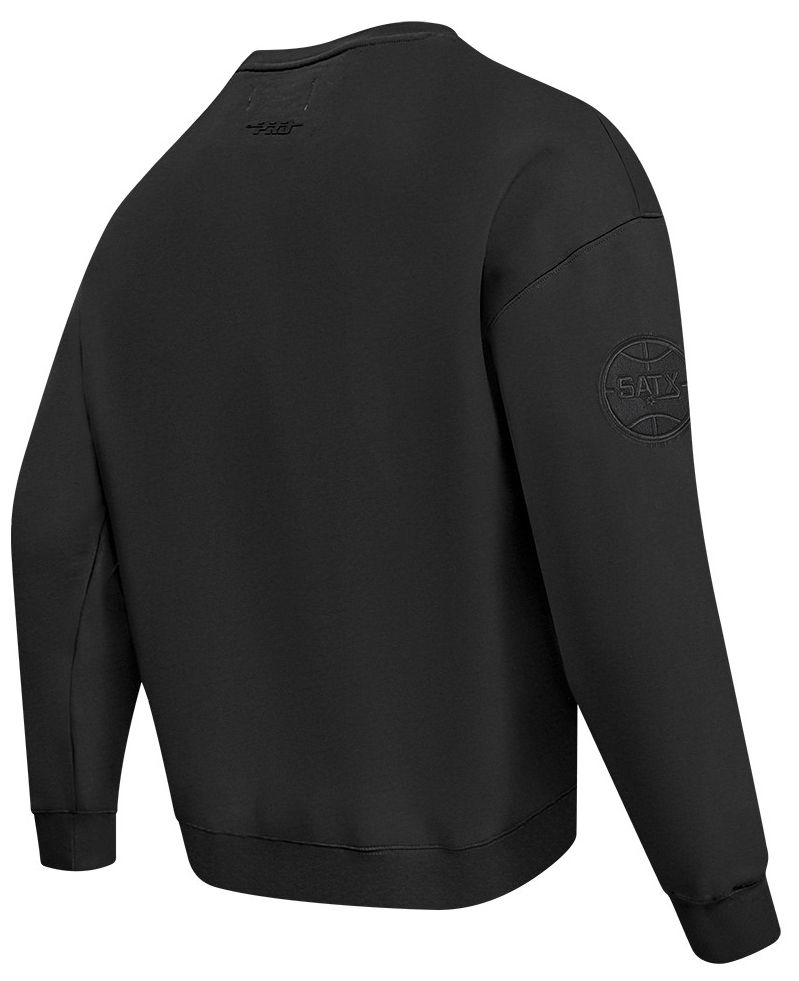 Pro Standard Men's San Antonio Spurs Black Neutral Drop Shoulder Fleece Crewneck Sweatshirt product image