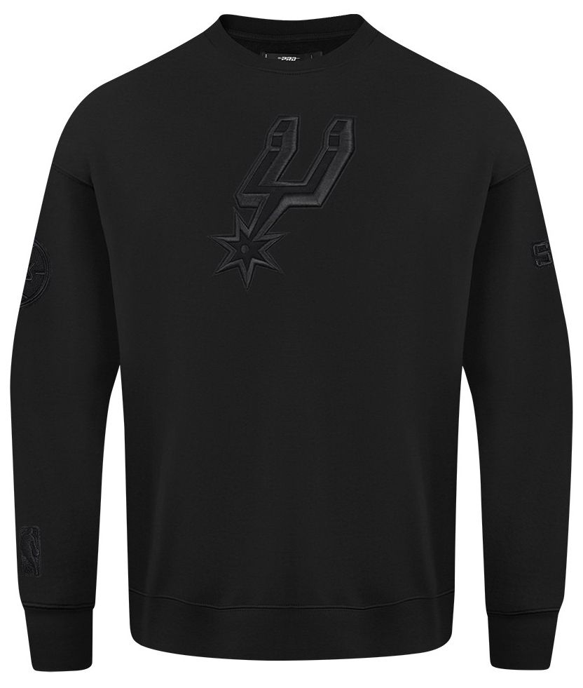Pro Standard Men's San Antonio Spurs Black Neutral Drop Shoulder Fleece Crewneck Sweatshirt product image