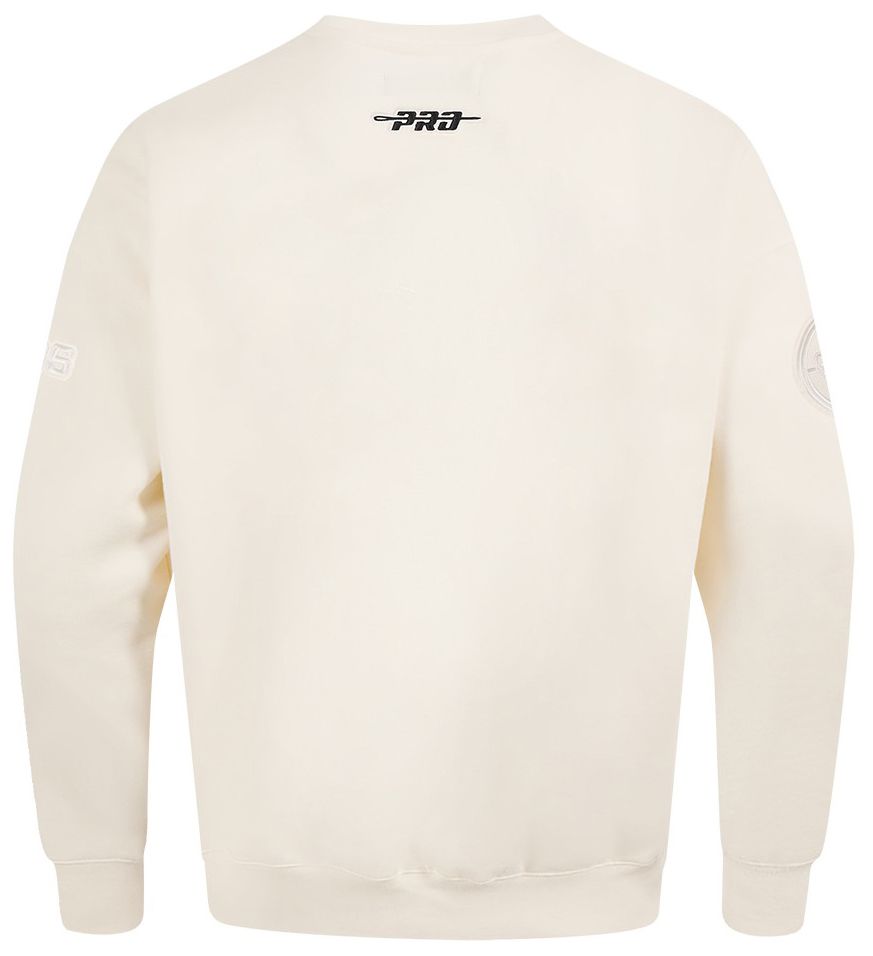 Pro Standard Men's San Antonio Spurs Off White Neutral Drop Shoulder Fleece Crewneck Sweatshirt product image