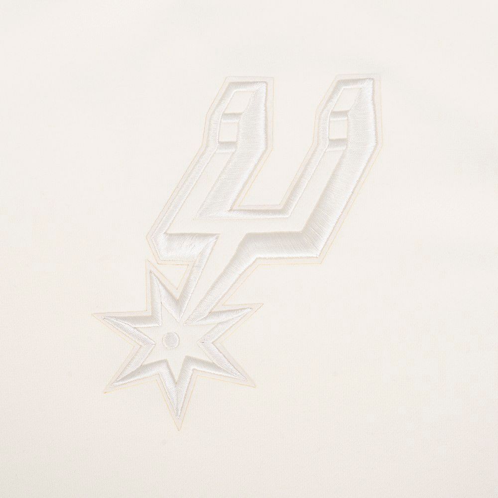 Pro Standard Men's San Antonio Spurs Off White Neutral Drop Shoulder Fleece Crewneck Sweatshirt product image