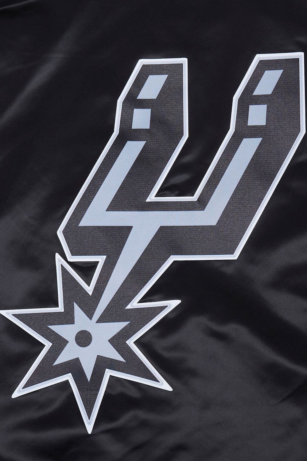 Pro Standard Men's San Antonio Spurs Black Script Tail Satin Jacket product image