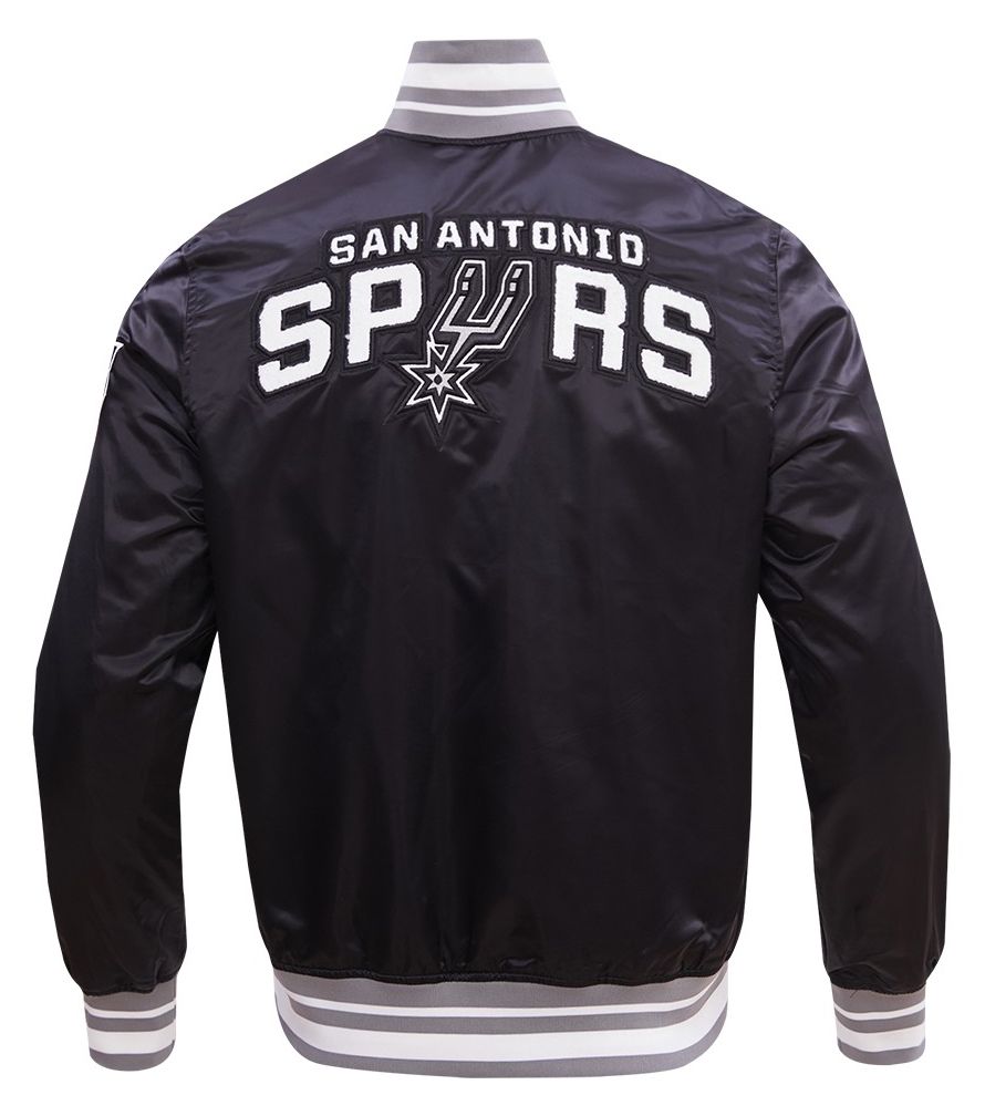 Pro Standard Men's San Antonio Spurs Black  Retro Classic Rib Satin Jacket product image