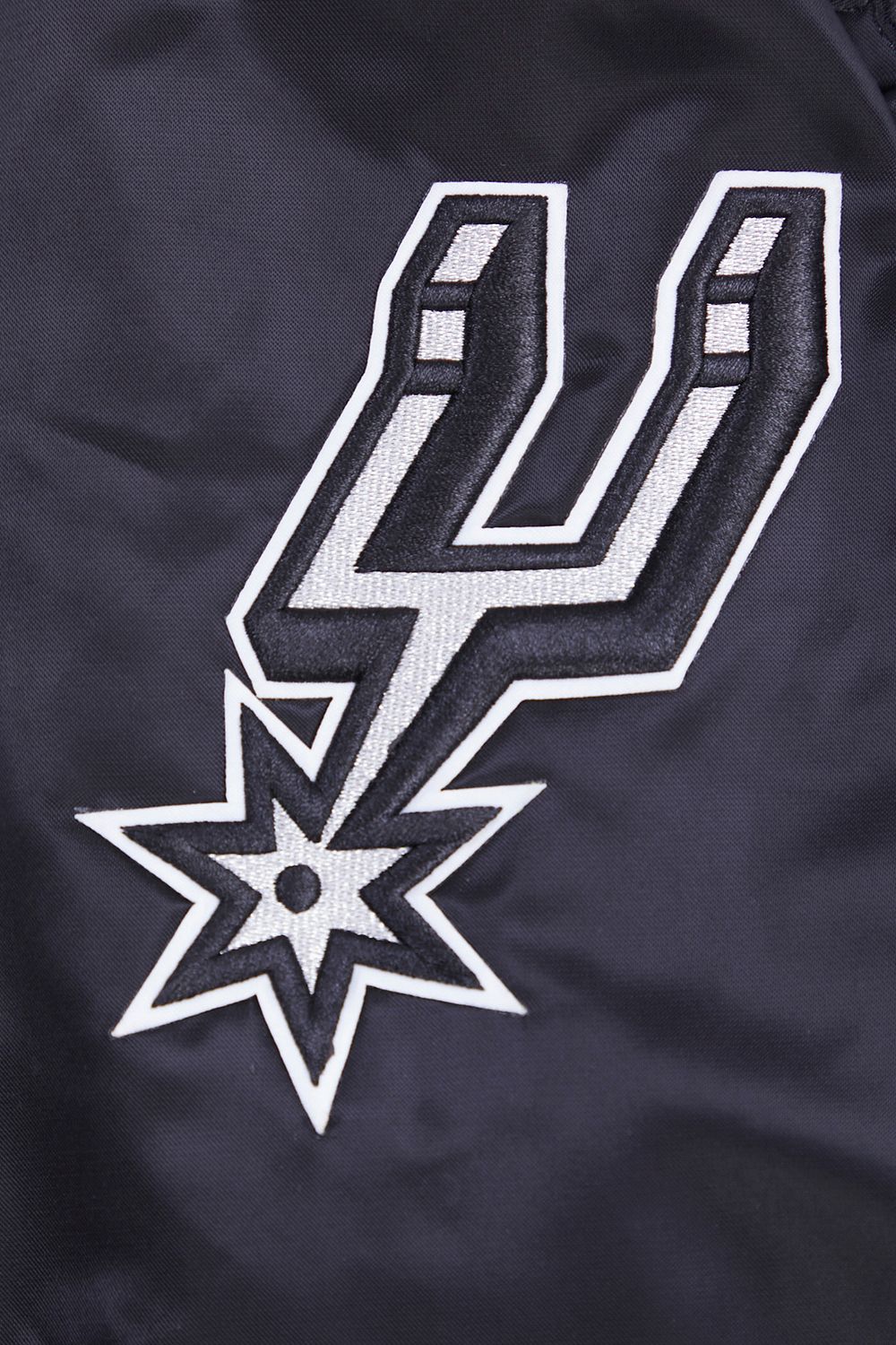 Pro Standard Men's San Antonio Spurs Black  Retro Classic Rib Satin Jacket product image
