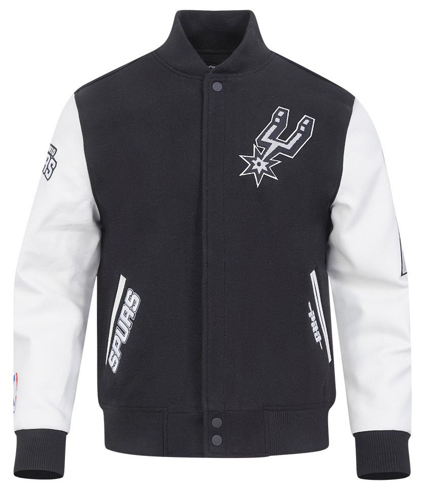 Pro Standard Men's San Antonio Spurs Black Classic Wool Varsity Jacket product image