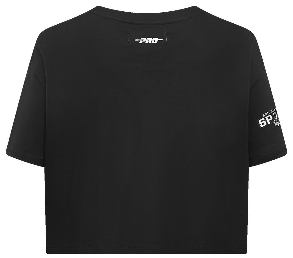 Pro Standard Women's San Antonio Spurs Black Script Tail Boxy T-Shirt product image
