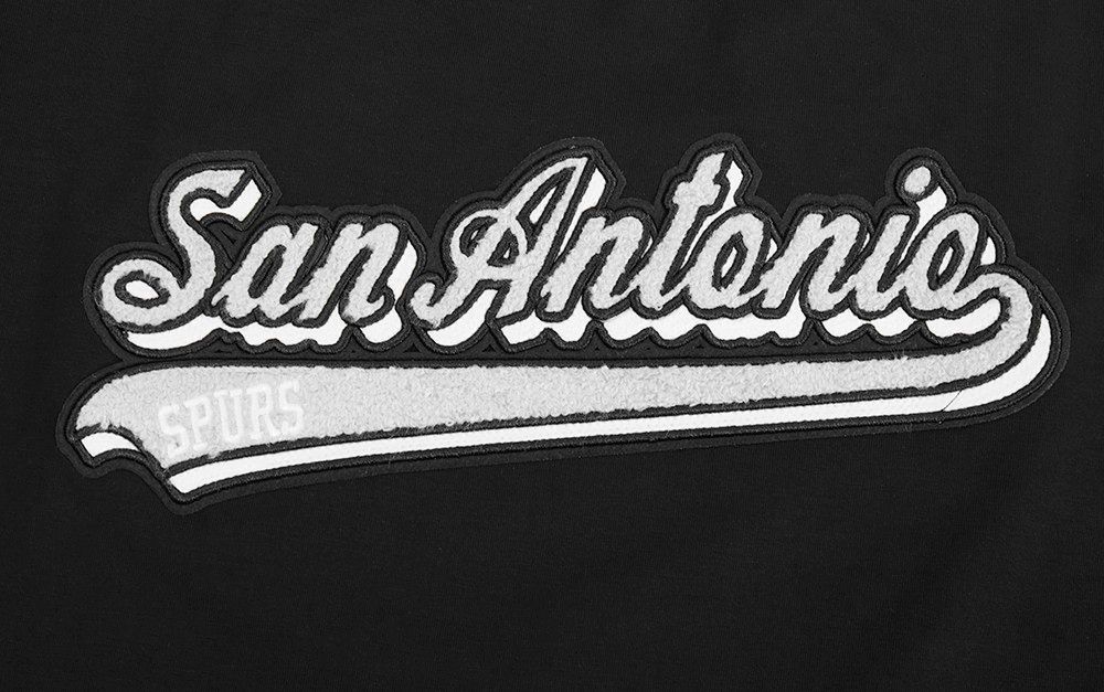 Pro Standard Women's San Antonio Spurs Black Script Tail Boxy T-Shirt product image
