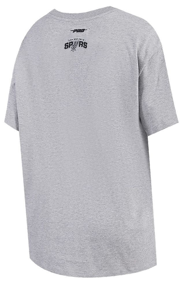 Pro Standard Women's San Antonio Spurs Grey Script Tail Boyfriend T-Shirt product image