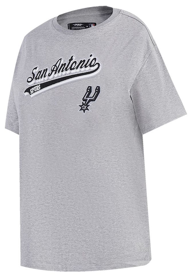 Pro Standard Women's San Antonio Spurs Grey Script Tail Boyfriend T-Shirt product image