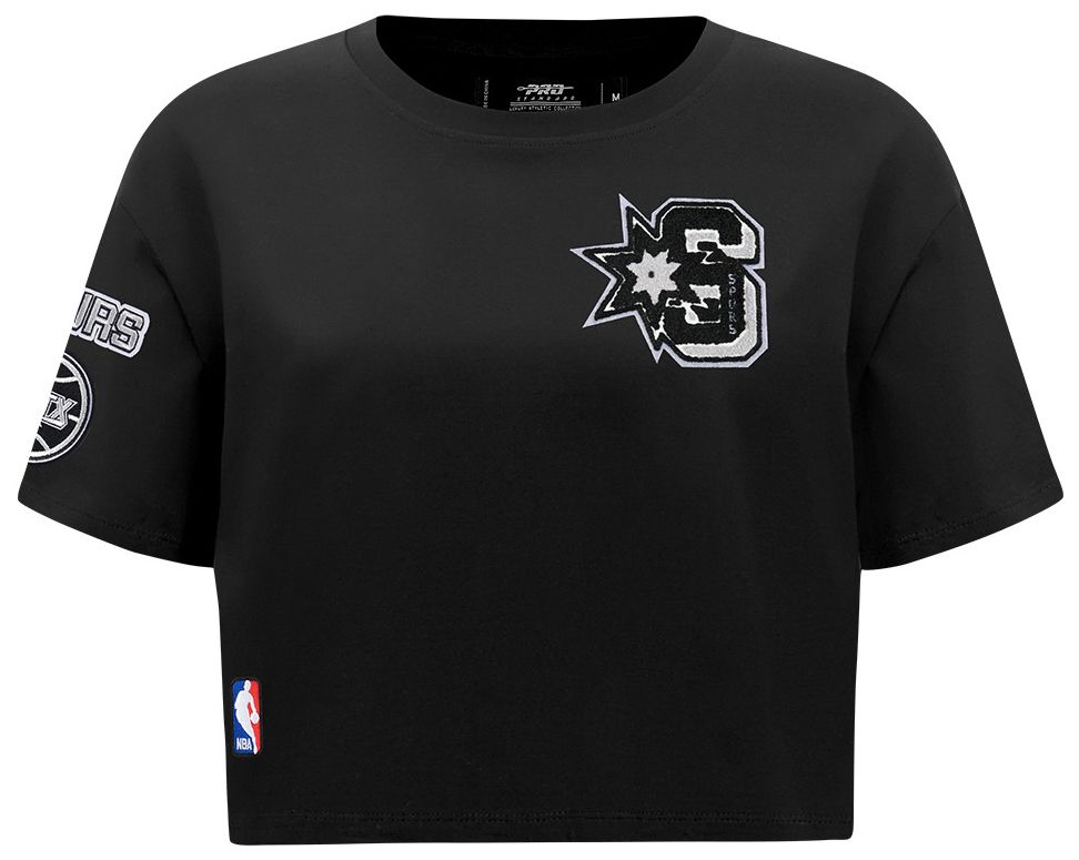 Pro Standard Women's San Antonio Spurs Black Mash Up Boxy T-Shirt product image