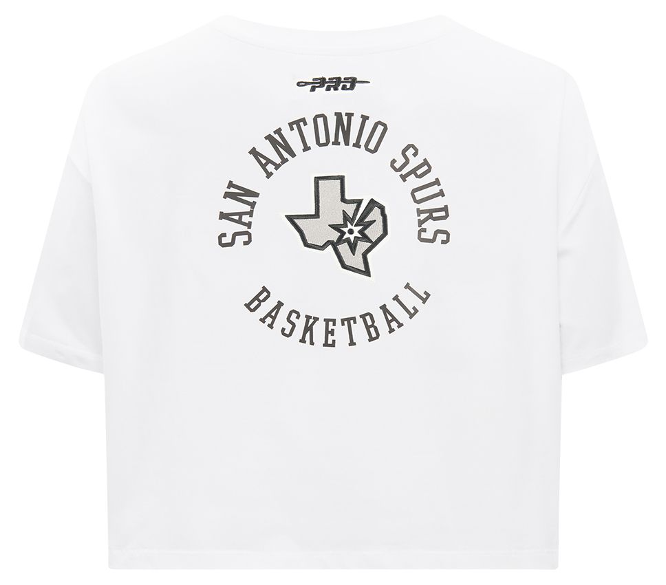 Pro Standard Women's San Antonio Spurs White Crest Emblem Boxy T-Shirt product image
