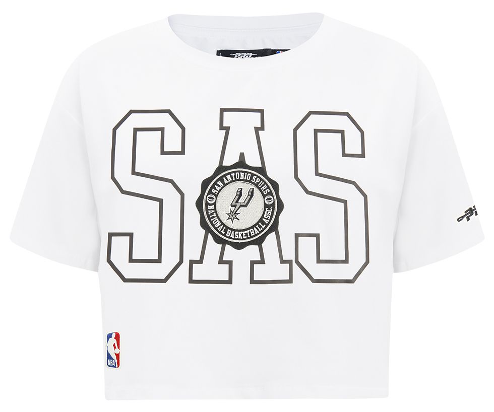 Pro Standard Women's San Antonio Spurs White Crest Emblem Boxy T-Shirt product image