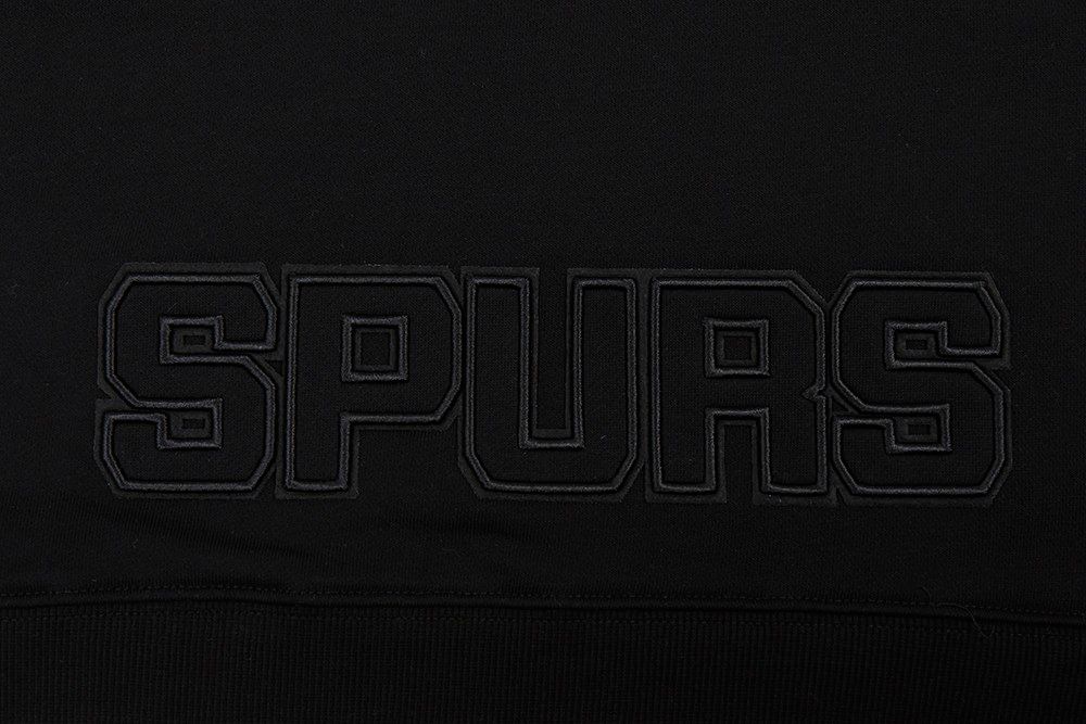Pro Standard Women's San Antonio Spurs Black Neutral Cropped Fleece Pullover Hoodie product image