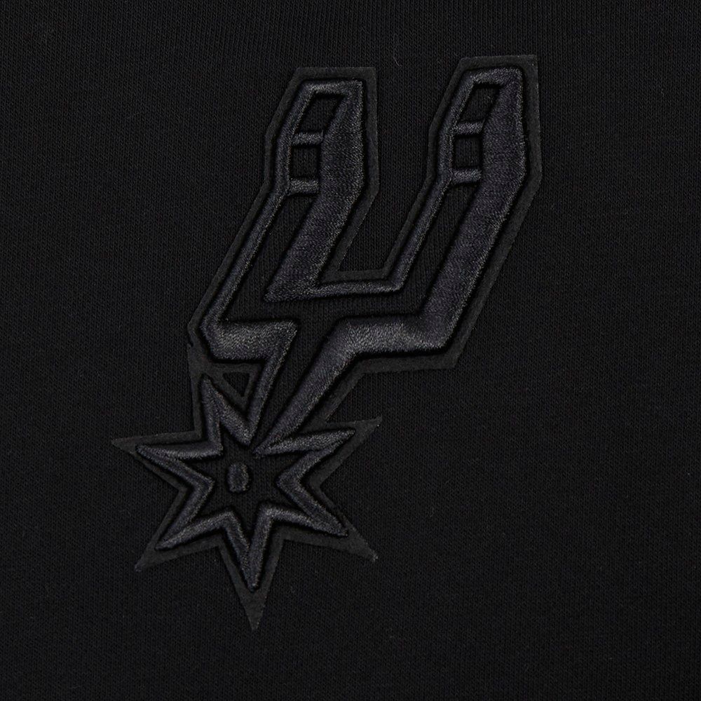 Pro Standard Women's San Antonio Spurs Black Neutral Cropped Fleece Pullover Hoodie product image