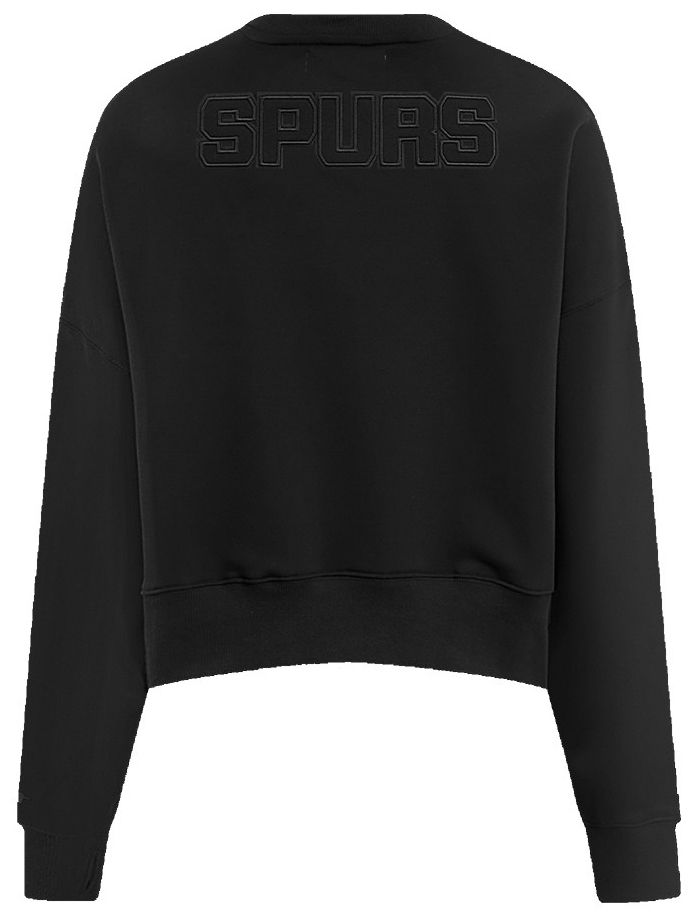 Pro Standard Women's San Antonio Spurs Black Neutral Fleece Crewneck Sweatshirt product image