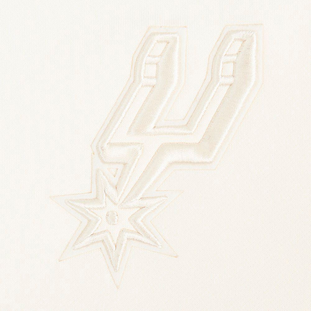 Pro Standard Women's San Antonio Spurs Off White Neutral Fleece Crewneck Sweatshirt product image