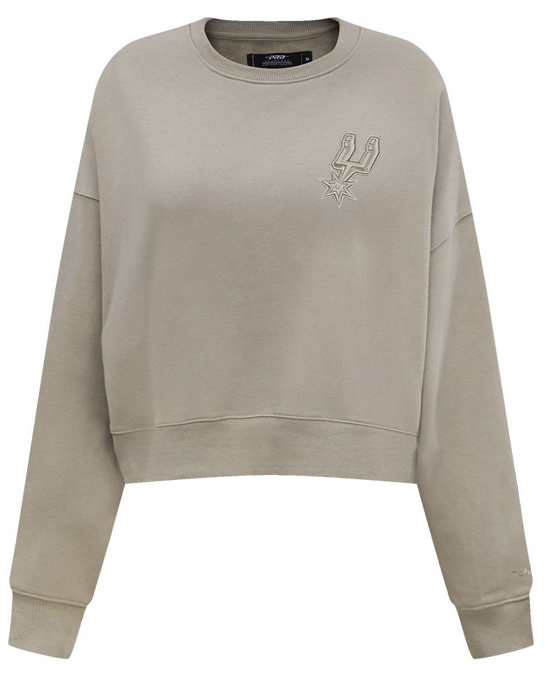 Pro Standard Women's San Antonio Spurs Taupe Neutral Fleece Crewneck Sweatshirt product image
