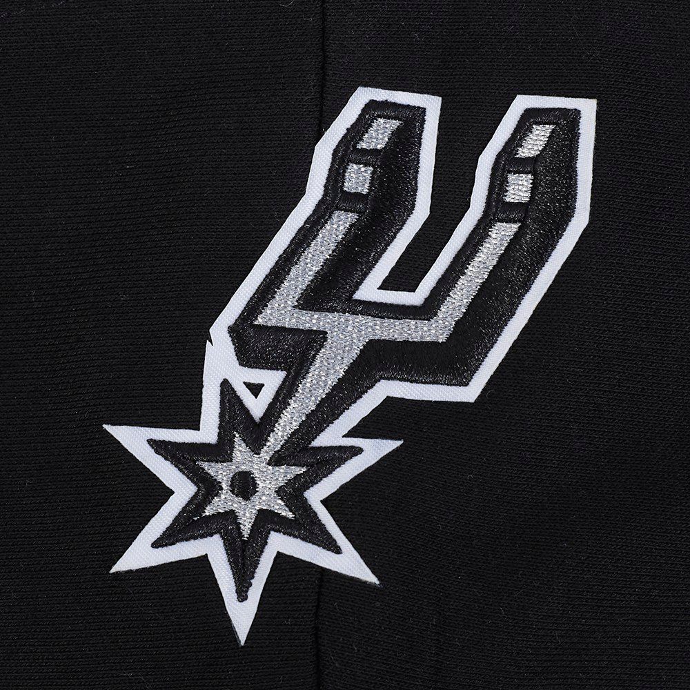 Pro Standard Women's San Antonio Spurs Black Retro Classic Cropped Fleece Pullover Hoodie product image