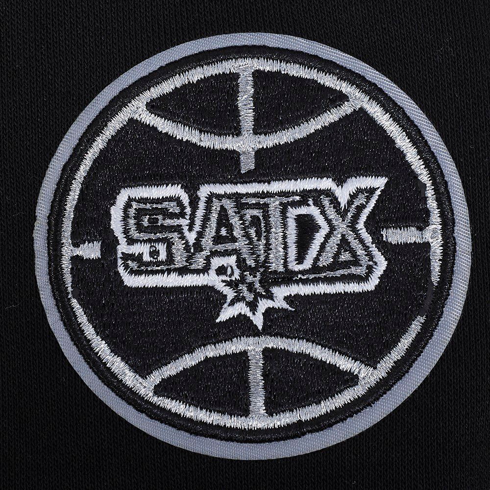 Pro Standard Women's San Antonio Spurs Black Retro Classic Cropped Fleece Pullover Hoodie product image