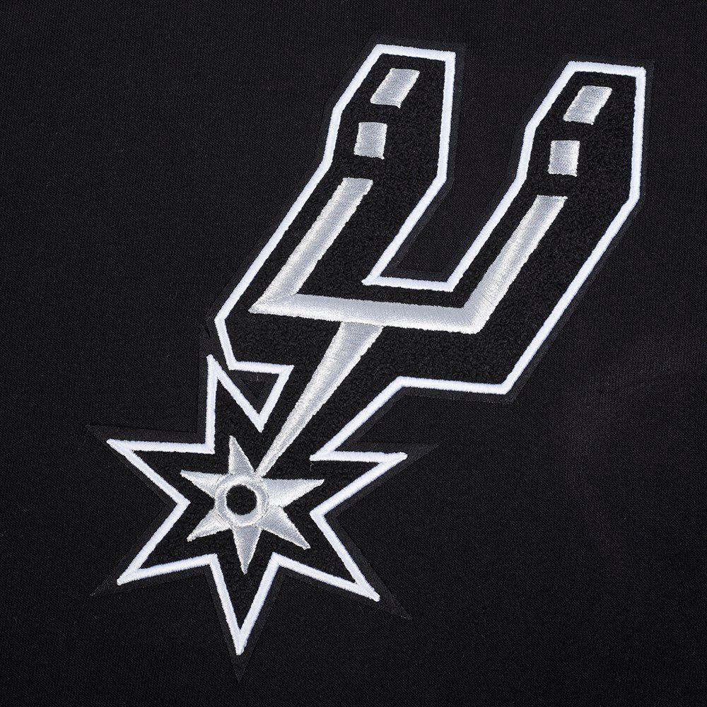 Pro Standard Women's San Antonio Spurs Black Retro Classic Cropped Fleece Pullover Hoodie product image