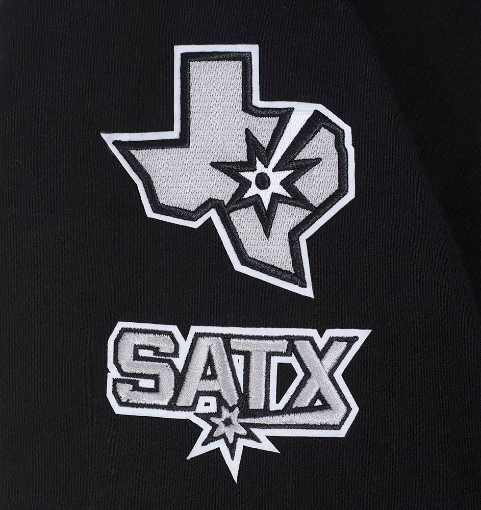 Pro Standard Women's San Antonio Spurs Black Retro Classic Cropped Fleece Pullover Hoodie product image