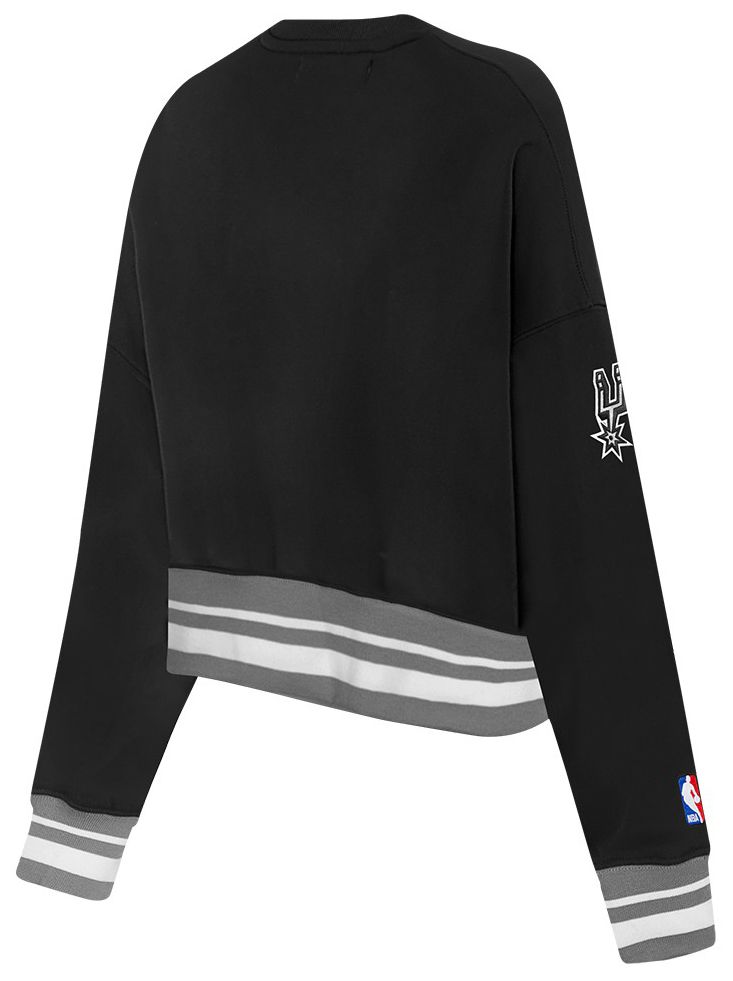 Pro Standard Women's San Antonio Spurs Black Retro Classic Fleece Crewneck Sweatshirt product image