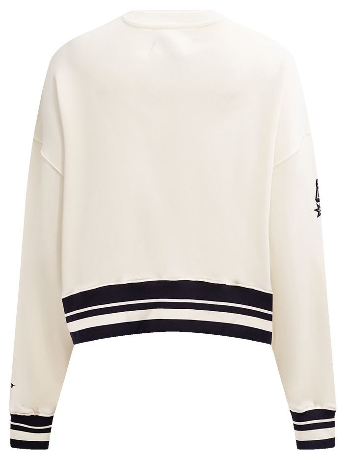 Pro Standard Women's San Antonio Spurs Off White Retro Classic Fleece Crewneck Sweatshirt product image