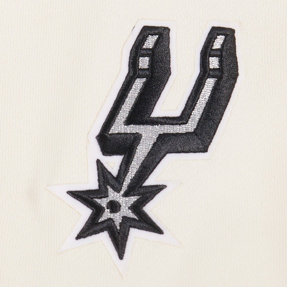 Pro Standard Women's San Antonio Spurs Off White Retro Classic Fleece Crewneck Sweatshirt product image