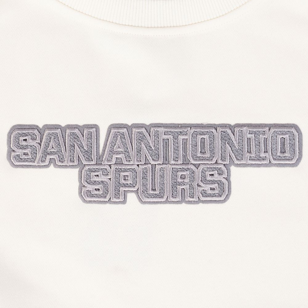 Pro Standard Women's San Antonio Spurs Off White Reverse French Terry Crewneck Sweatshirt product image