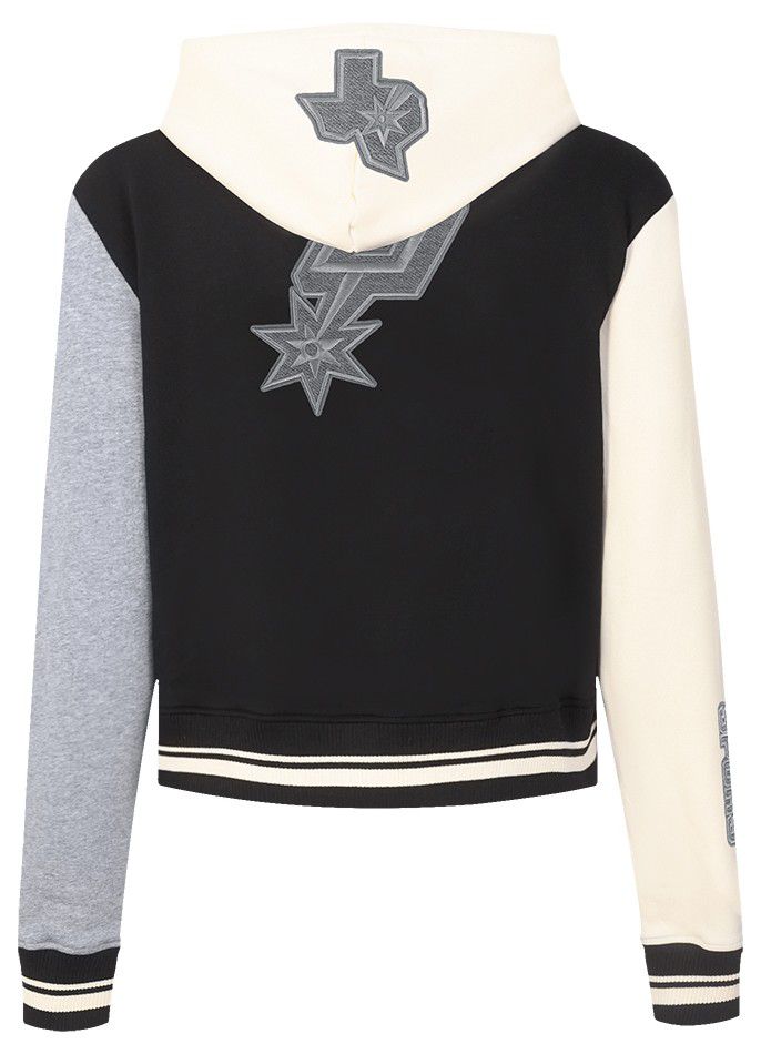 Pro Standard Women's San Antonio Spurs Black Reverse French Terry Pullover Hoodie product image