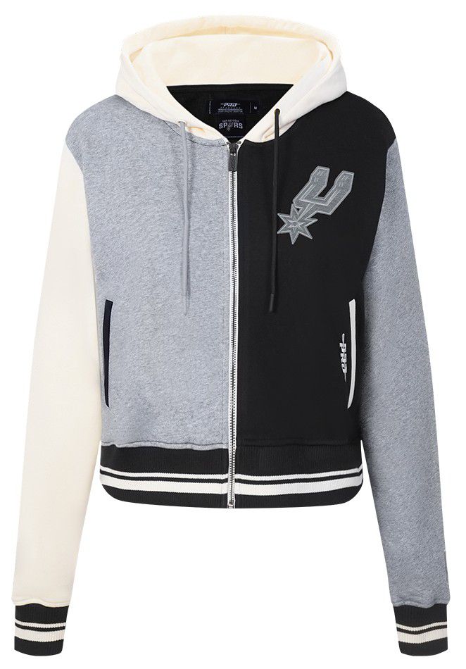 Pro Standard Women's San Antonio Spurs Black Reverse French Terry Pullover Hoodie product image