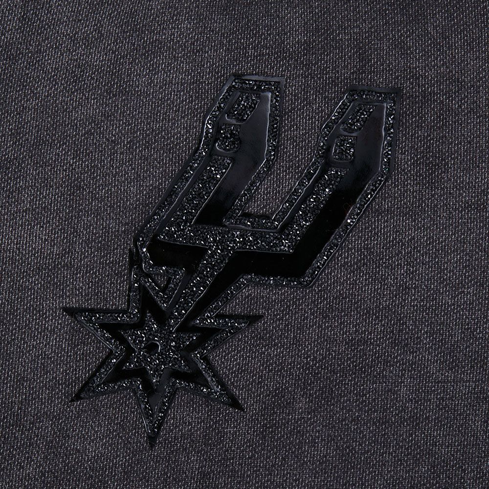 Pro Standard Women's San Antonio Spurs Black Crystalline Crewneck Sweatshirt product image