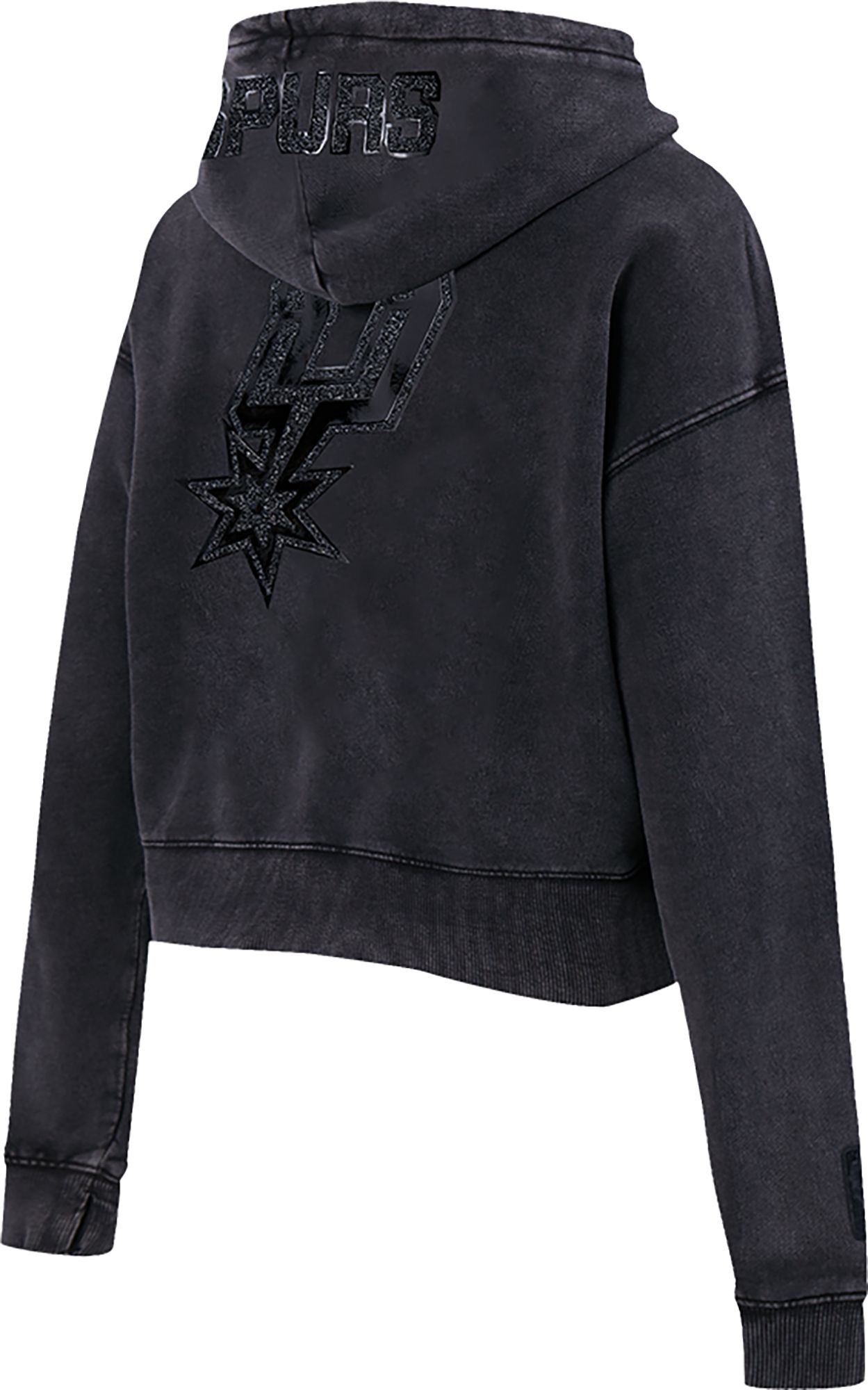 Pro Standard Women's San Antonio Spurs Black Crystalline Cropped Pullover Hoodie product image