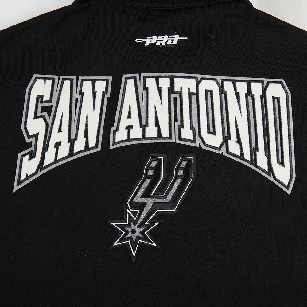 Pro Standard Women's San Antonio Spurs Black Crest Emblem Long Sleeve Polo product image