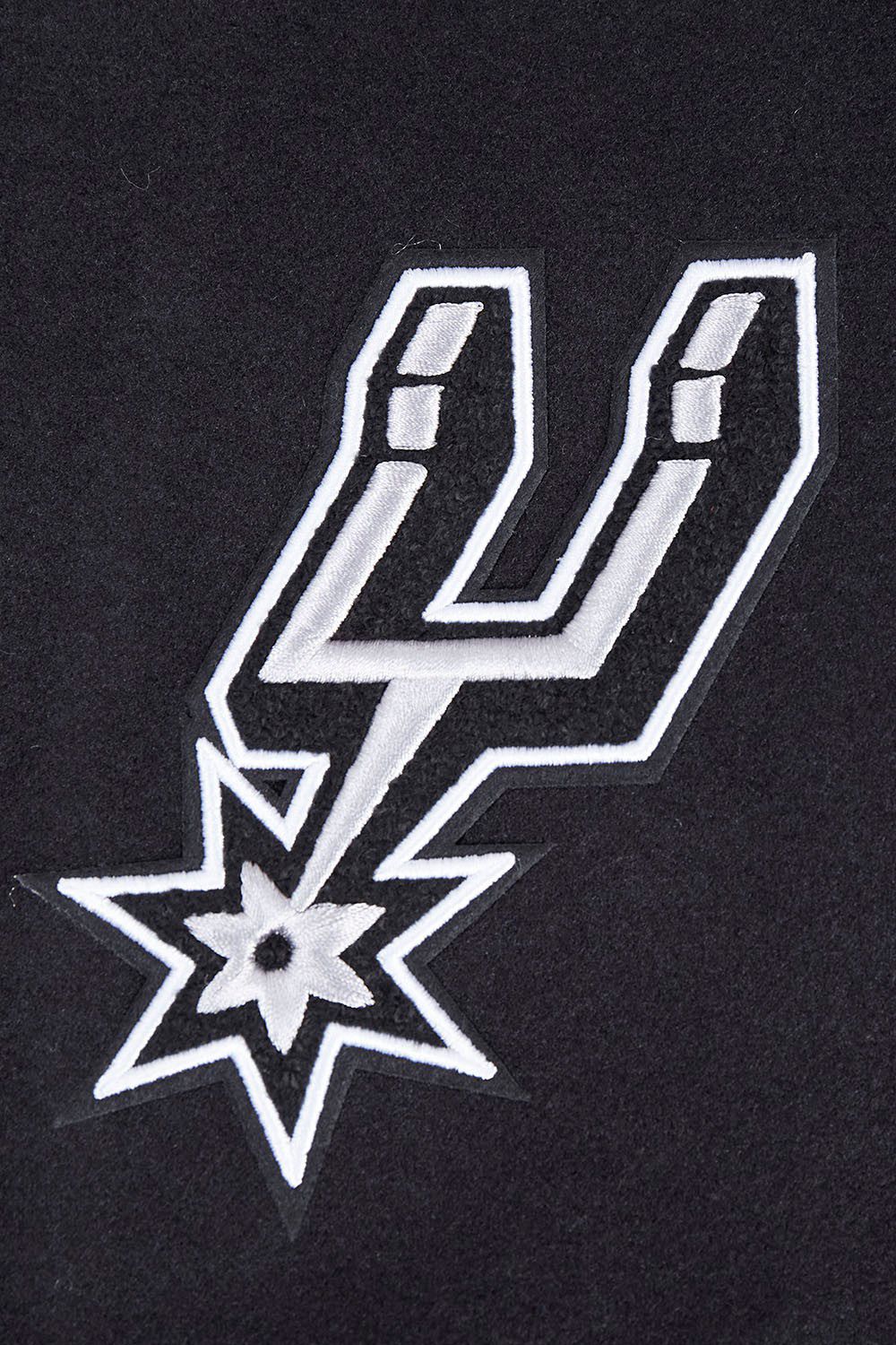 Pro Standard Women's San Antonio Spurs Black Script Tail Wool Varsity Jacket product image